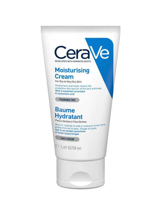 Cerave Moisturising Cream for Dry to Very Dry Skin 50 ml (Made in France; Imported from USA)