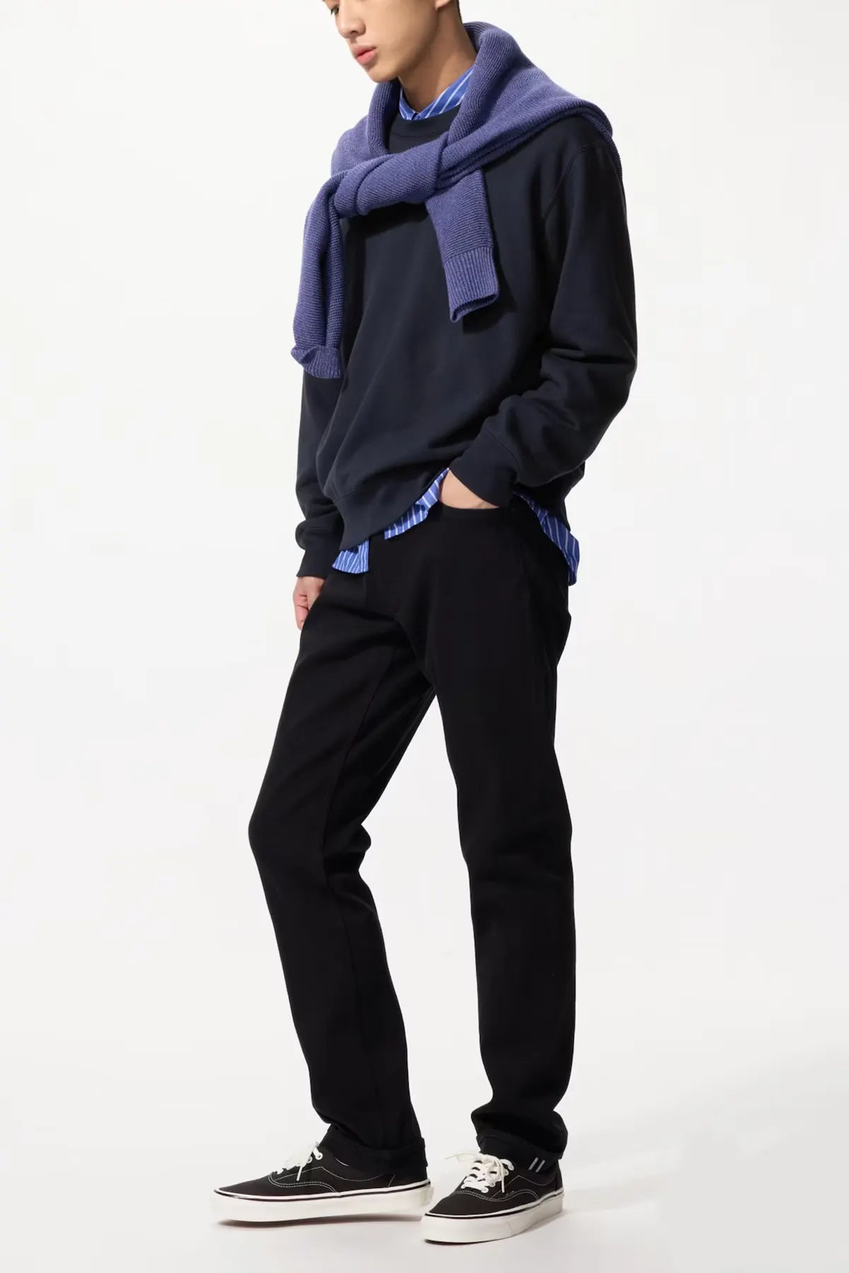 Pure Black Authentic Japanese Selvedge Slim Straight Fit Jeans