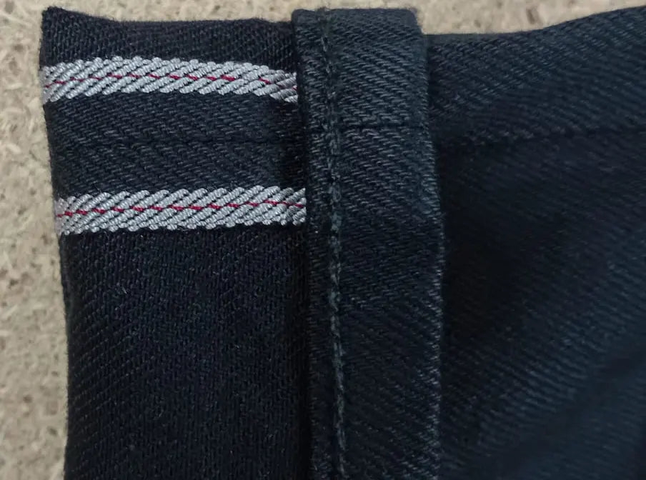 Pure Black Authentic Japanese Selvedge Slim Straight Fit Jeans