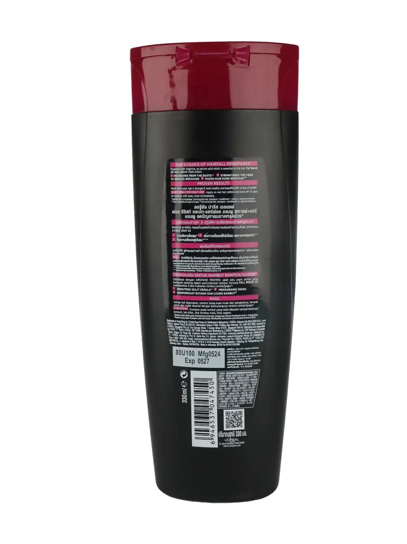 Loreal Elseve Resist 3X Anti Hair fall Shampoo - 330ml (Imported from Thailand)