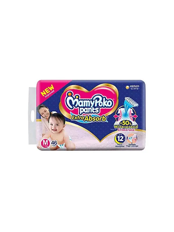 MamyPoko Pants Medium 7-12 Kg 46 Pcs (Made in India)