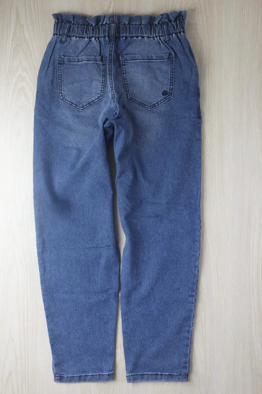 Branded Girls Blue Baggy Stretch Jeans