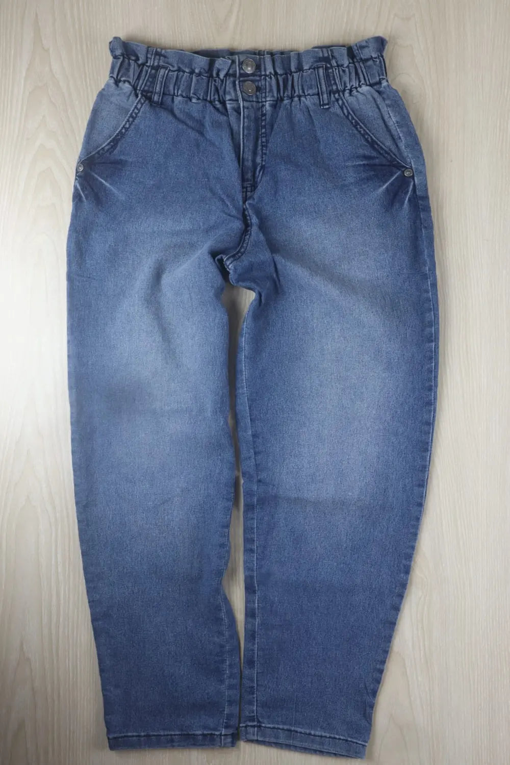 Branded Girls Blue Baggy Stretch Jeans