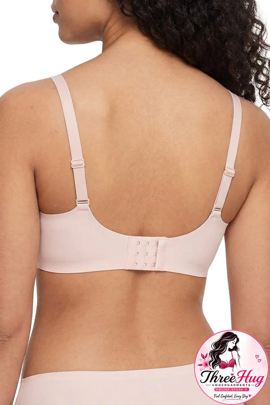 Women's Seamless Comfort Bra | Soft Stretch Molded Cup Bra with Adjustable Straps