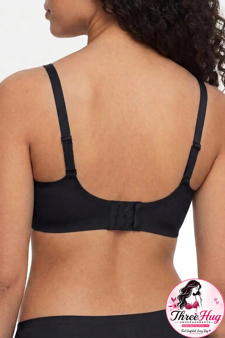 Women's Seamless Comfort Bra | Soft Stretch Molded Cup Bra with Adjustable Straps