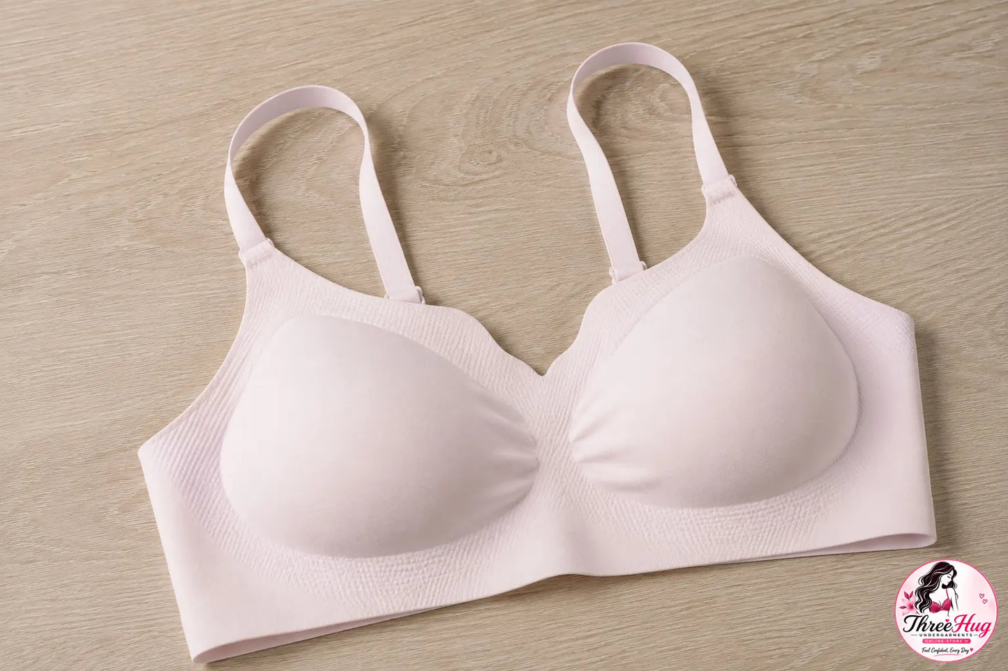 Women's Seamless Comfort Bra | Soft Stretch Molded Cup Bra with Adjustable Straps