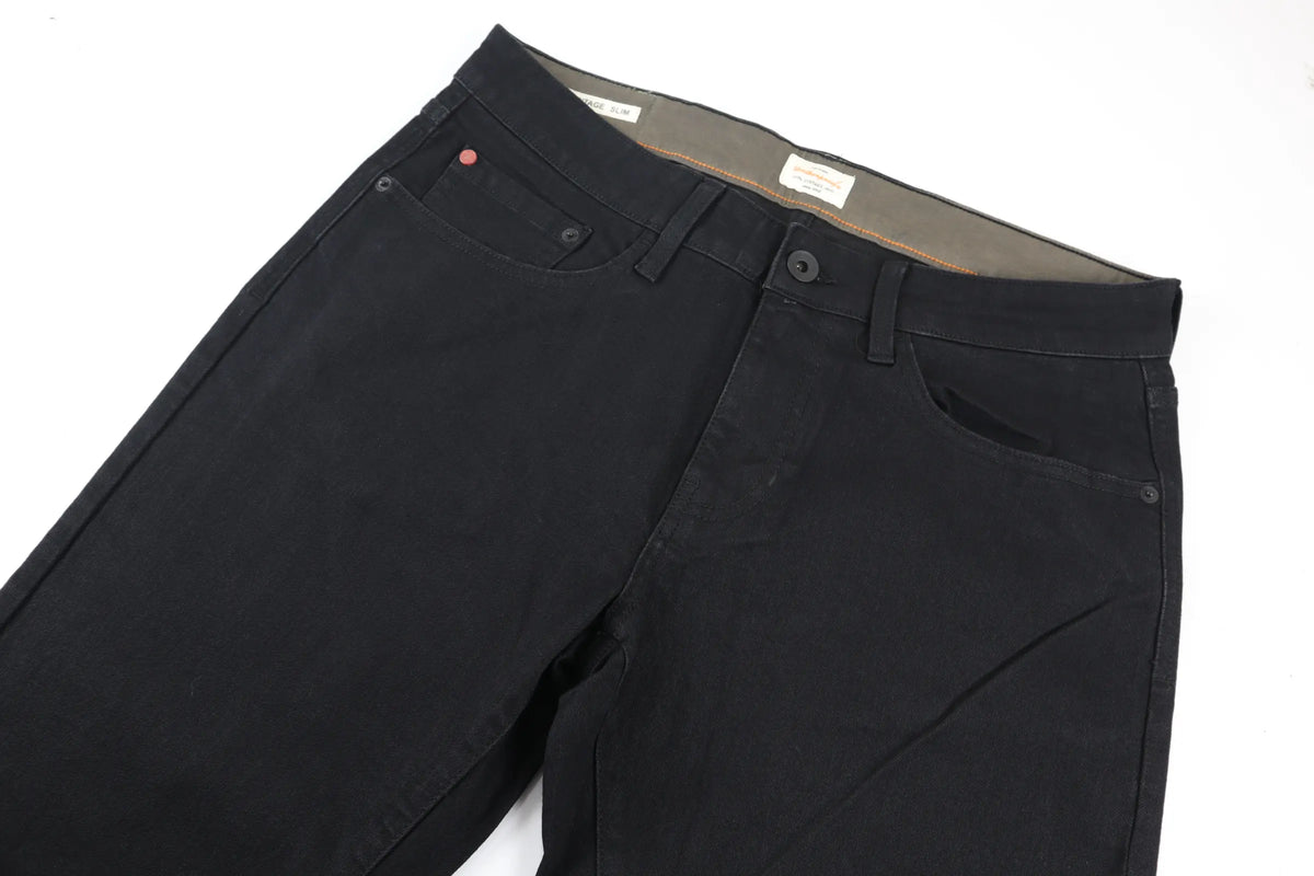 Authentic Jet Black Slim Fit Denim Jeans