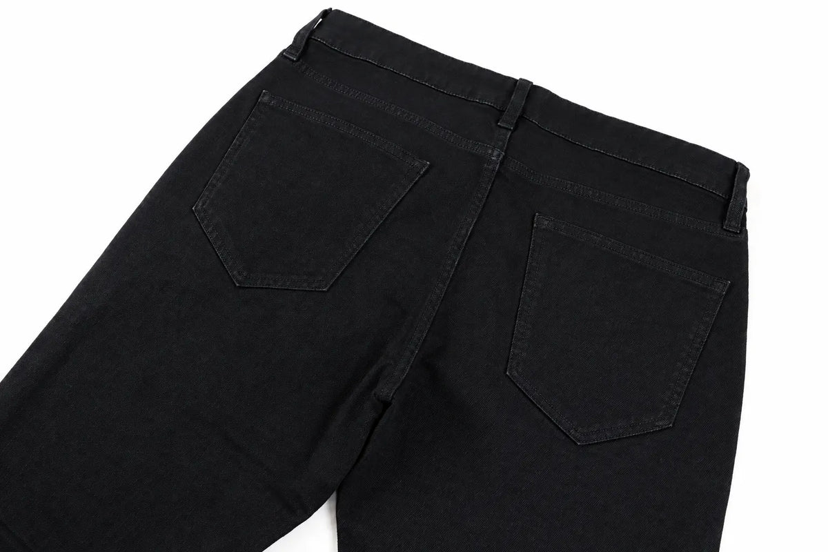 Authentic Jet Black Slim Fit Denim Jeans