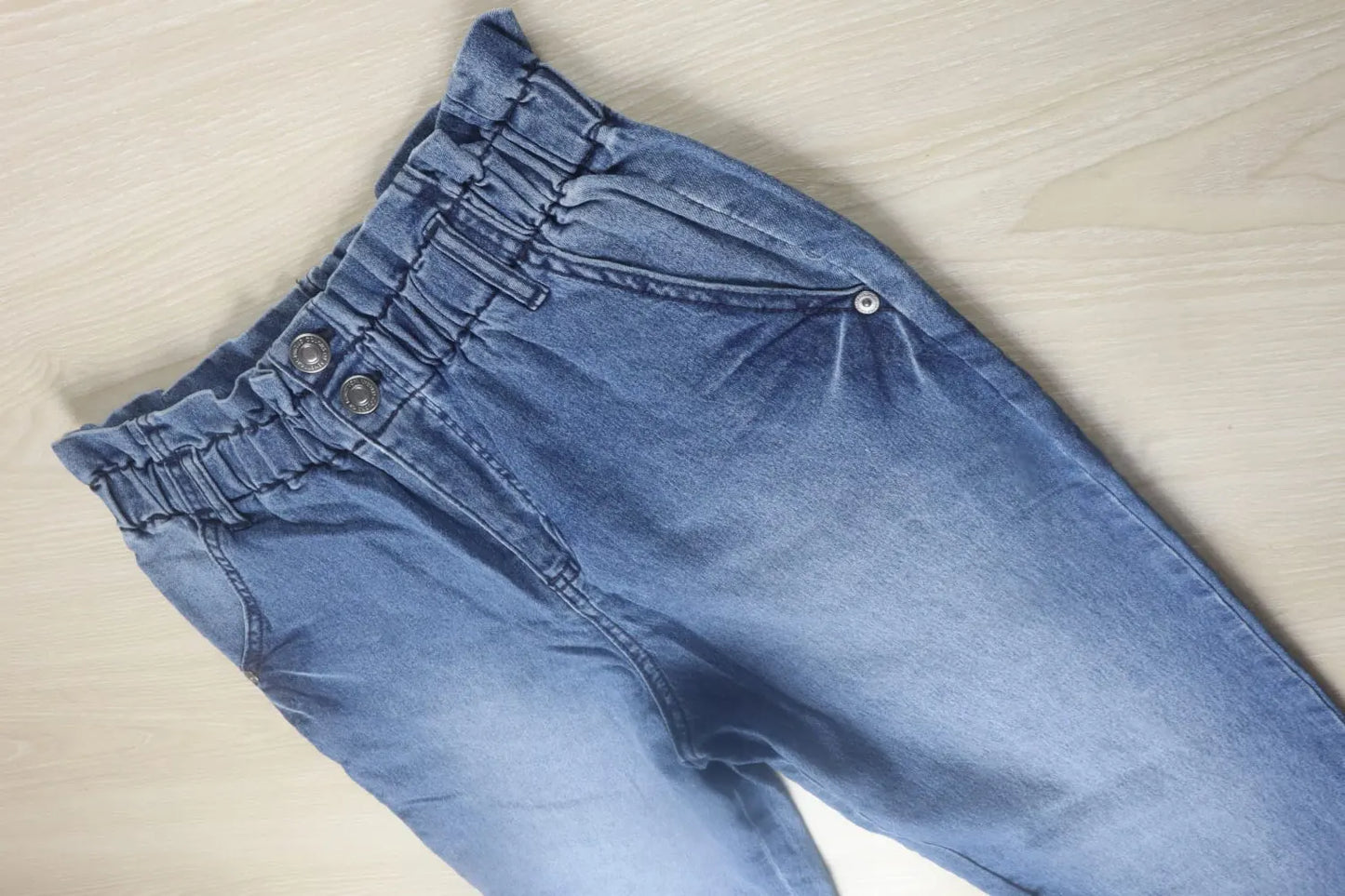 Branded Girls Blue Baggy Stretch Jeans