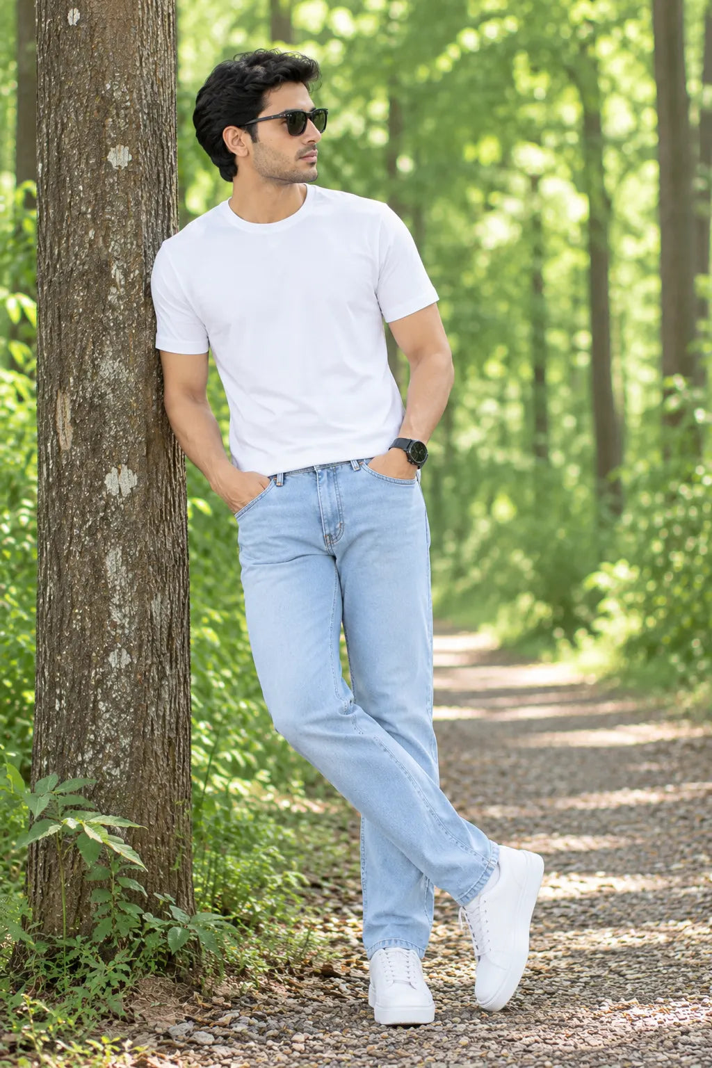 Premium Skinny Fit Light Blue Denim Jeans