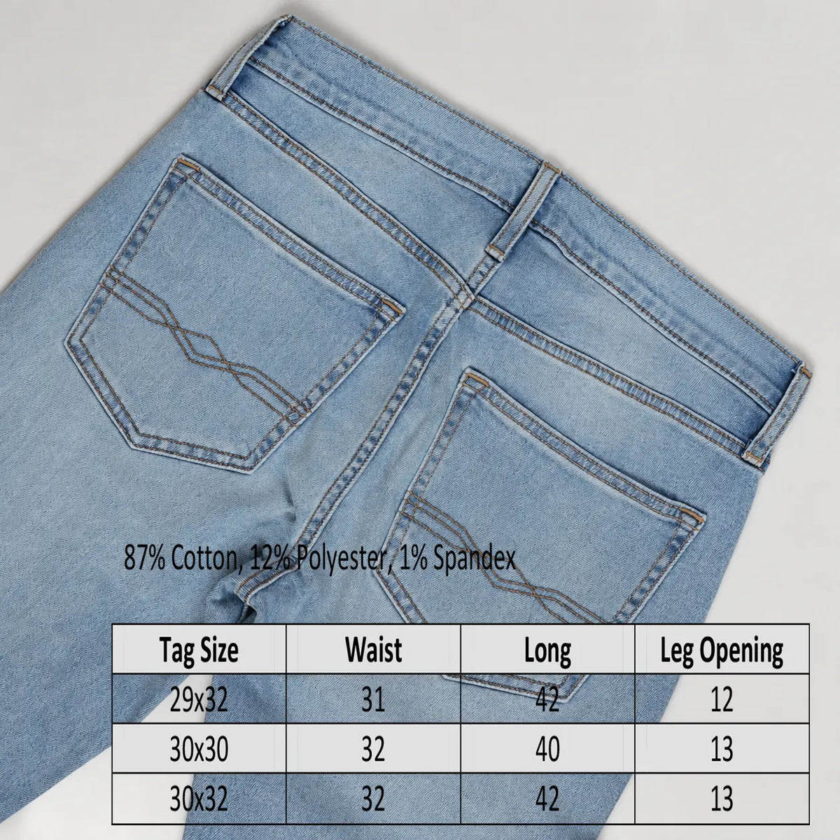 Premium Skinny Fit Light Blue Denim Jeans